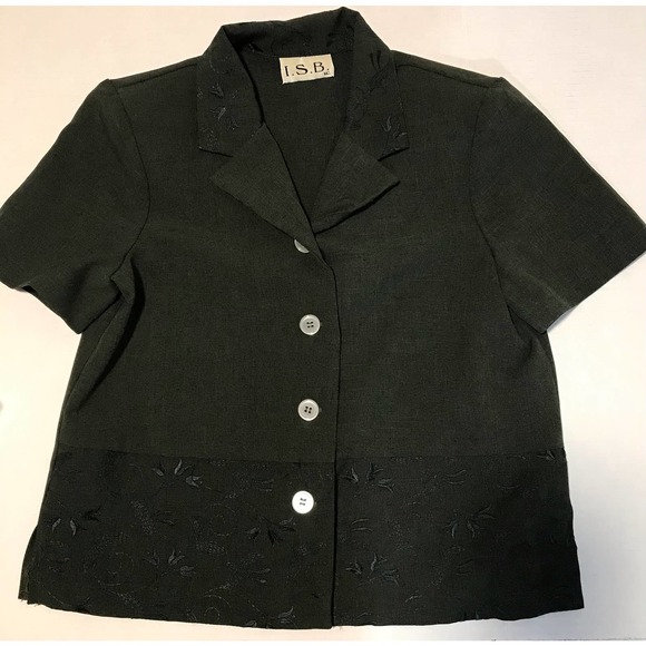 - I.S.B. INC Vintage Hunter Green Women's ‎ 2 Piece Pantsuit- 6P - Picture 7 of 15